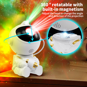 Astronaut Starry Sky Projection Lamp – Galaxy Night Light Projector for Bedroom, Kids Room & Home Decor | USB LED Space Light