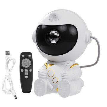 Astronaut Starry Sky Projection Lamp – Galaxy Night Light Projector for Bedroom, Kids Room & Home Decor | USB LED Space Light
