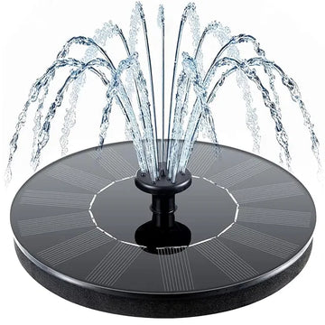 Solar Bird Bath Fountain Pump With 4 Nozzle, Free Standing Floating Solar Powered
